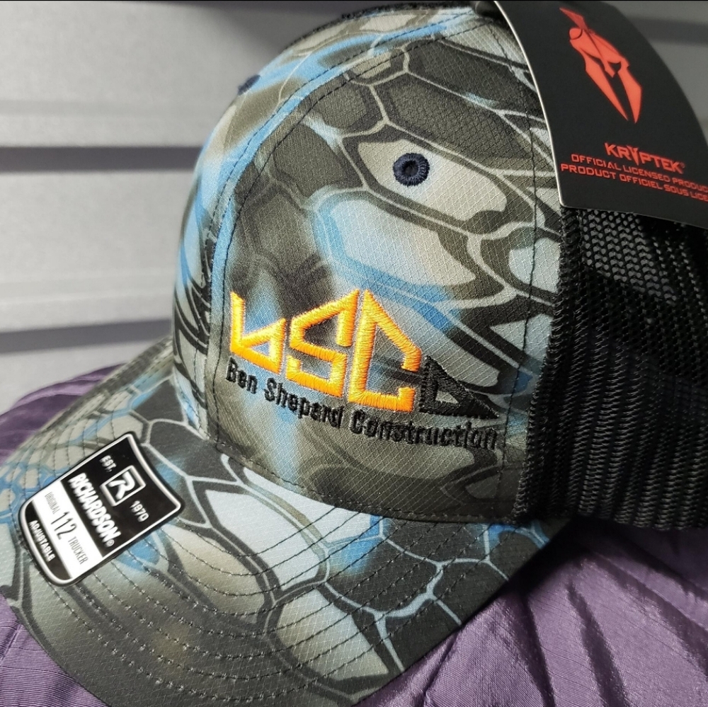 BSC Richardson trucker hat black blue and gray